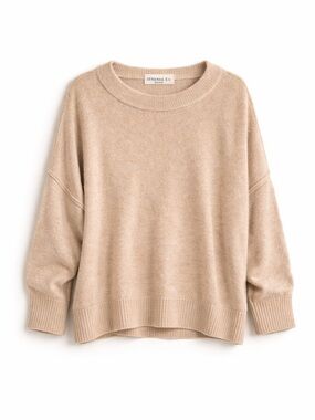 Zenana Oversized Soft Knit Sweater | Beige | Slouchy | S/M